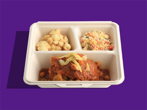 地鶏のタジン レモンコンフィとオリーブ・クスクス